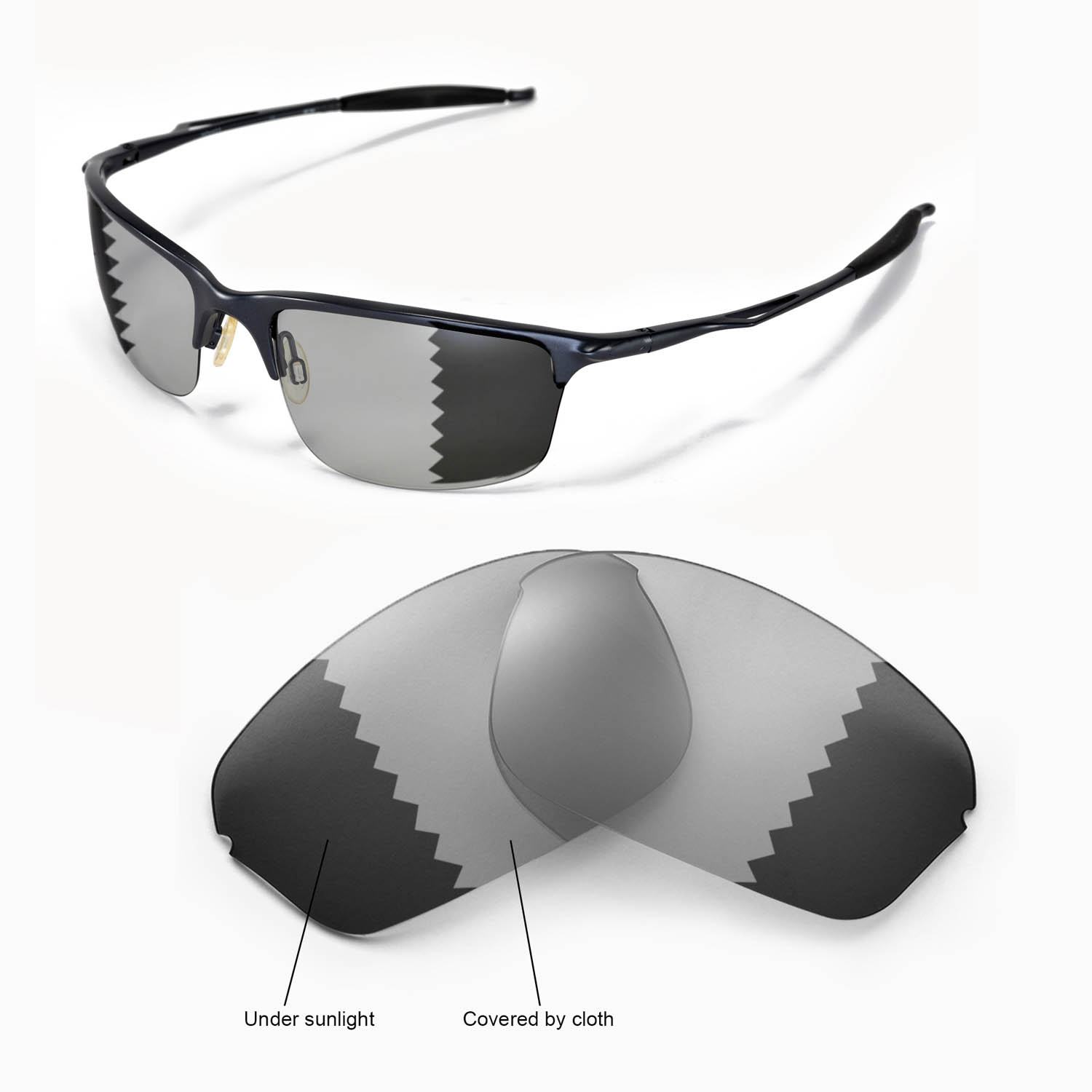 New Walleva Polarized Transition/Photochromic Lenses For Oakley Half